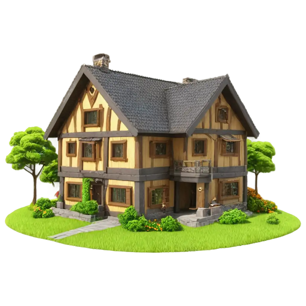 Imagine an house inspired by clash of clans