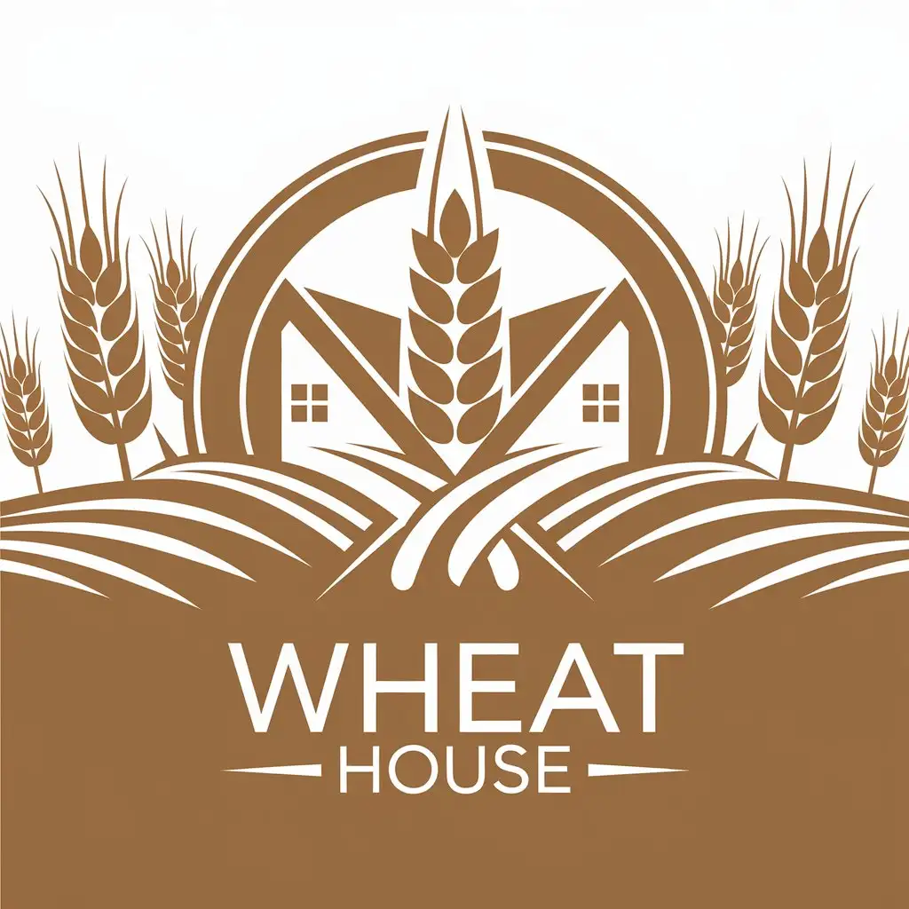 LOGO Design for Wheat House Wheat Stalks Farmstead and Retail Industry Theme