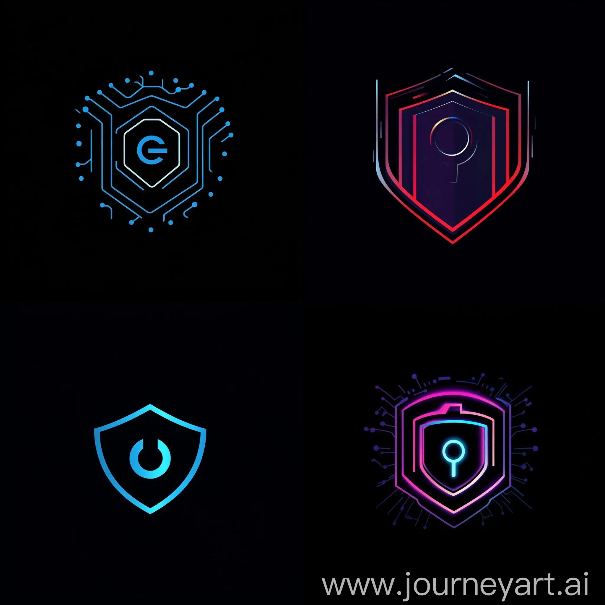 Cybersecurity-Logo-Design-Concept-in-Abstract-Style