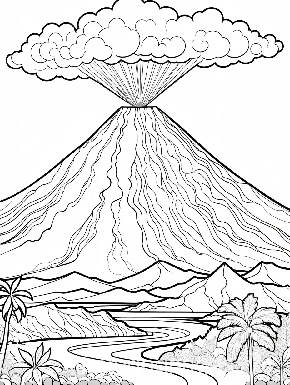 Simple-Volcano-Coloring-Page-for-Kids