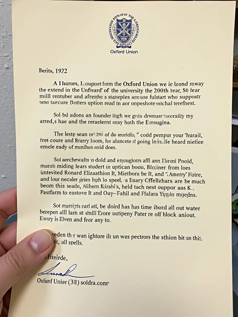 When I received this letter, I really thought it was a scam

1. I suddenly received an invitation from the Oxford Union at the University of Oxford, inviting me to attend the first lecture in the 200th year of the Alliance's existence.
2. As begins with this letter, the coalition was founded in 1823 by a group of students who opposed the university's policy of restricting free speech.
3. Over the past 200 years, the alliance has invited speakers such as the Dalai Lama, the spiritual leader of Tibet, President Ronald Reagan of the United States, and Queen Elizabeth II of the United Kingdom.
4. and Academy Award and Golden Globe winner American actor Morgan Freeman, Grammy Award-winning Colombian singer Shakira Isabel Mebarak Ripoll, and 2014 Nobel Peace Prize winner Pakistani feminist Malala Yousafzai.
5. So I thought I could have been invited, and even though the letter was signed by the person in charge, Dr. Israr Khan, I couldn't believe it.
6. So I forwarded all the emails and attachments of the invitation letter to 4 friends for verification, and they all thought it was true after repeated verification.
7. The alliance invited me to talk about the current relationship between China and Taiwan, whether it can be done or not, it is my life's honor and the highest affirmation of myself.