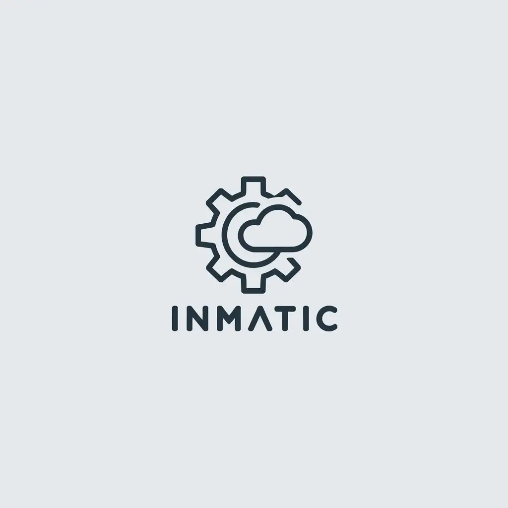 LOGO Design for Inmatic Minimalistic DevOps Symbol for Internet Industry with Clear Background