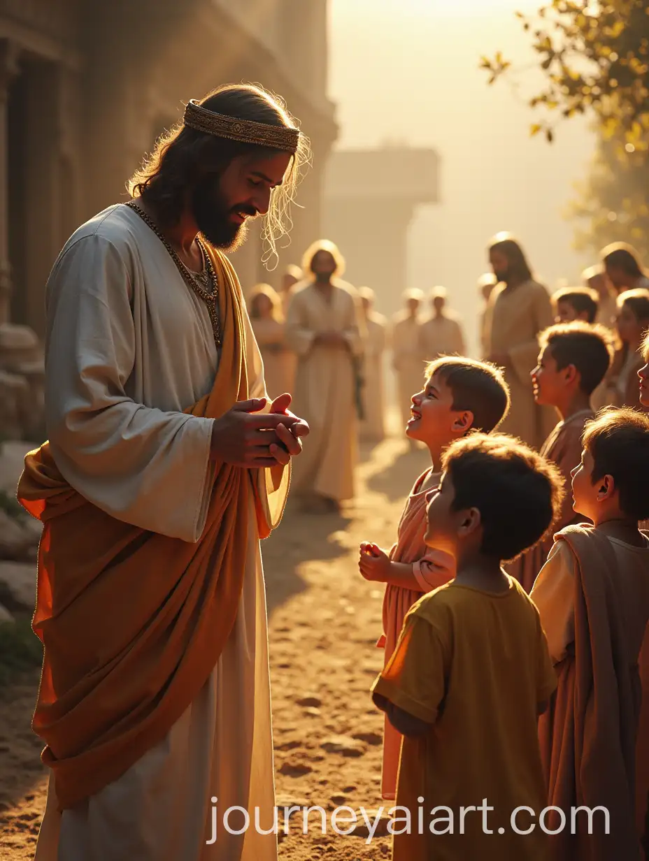 Jesus-Teaching-Children-in-a-Peaceful-Setting