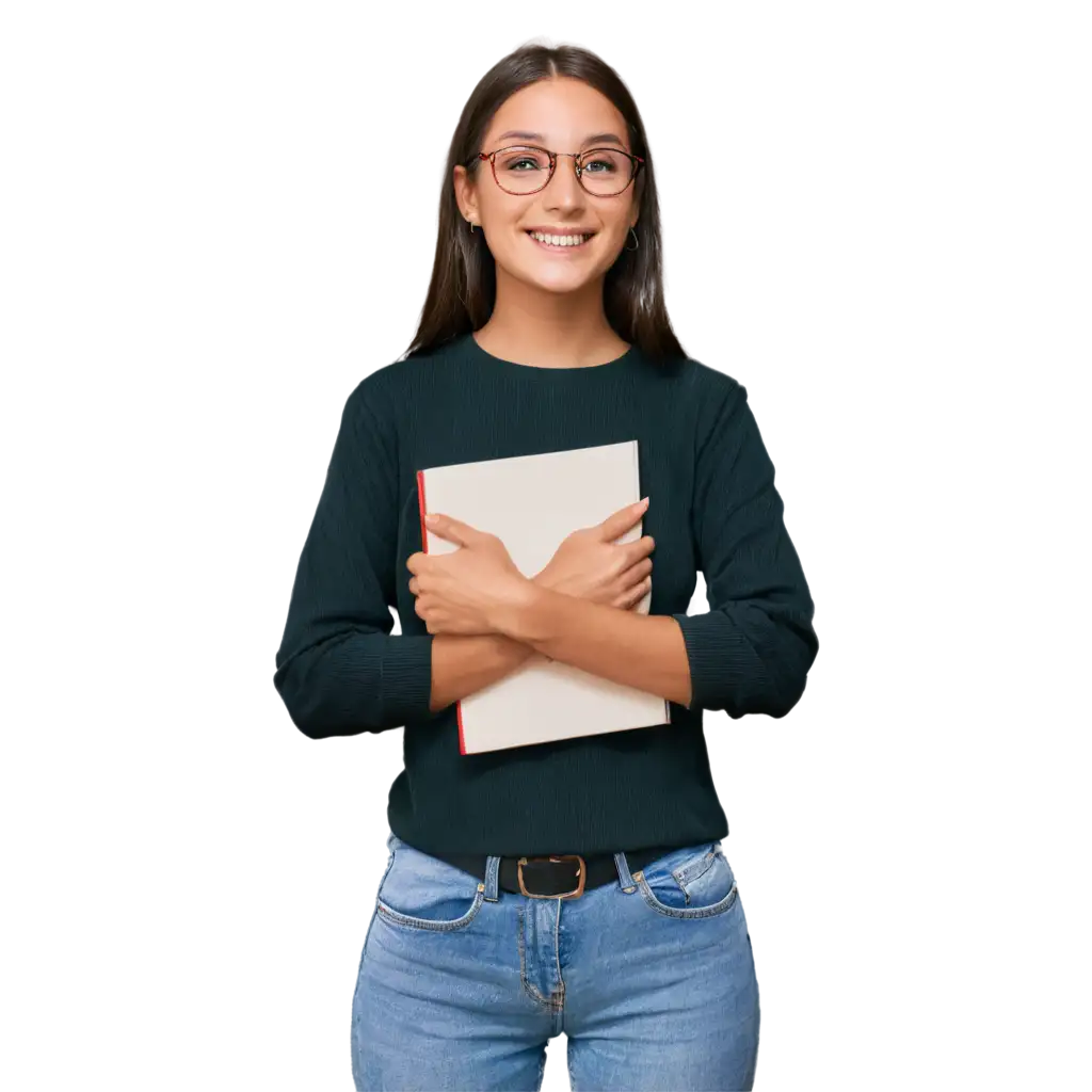 SmilingPNG-Image-SEO-Strategy-Young-College-Student-in-Glasses-with-Book-PNG-HighQuality-Transparent-Background-Image