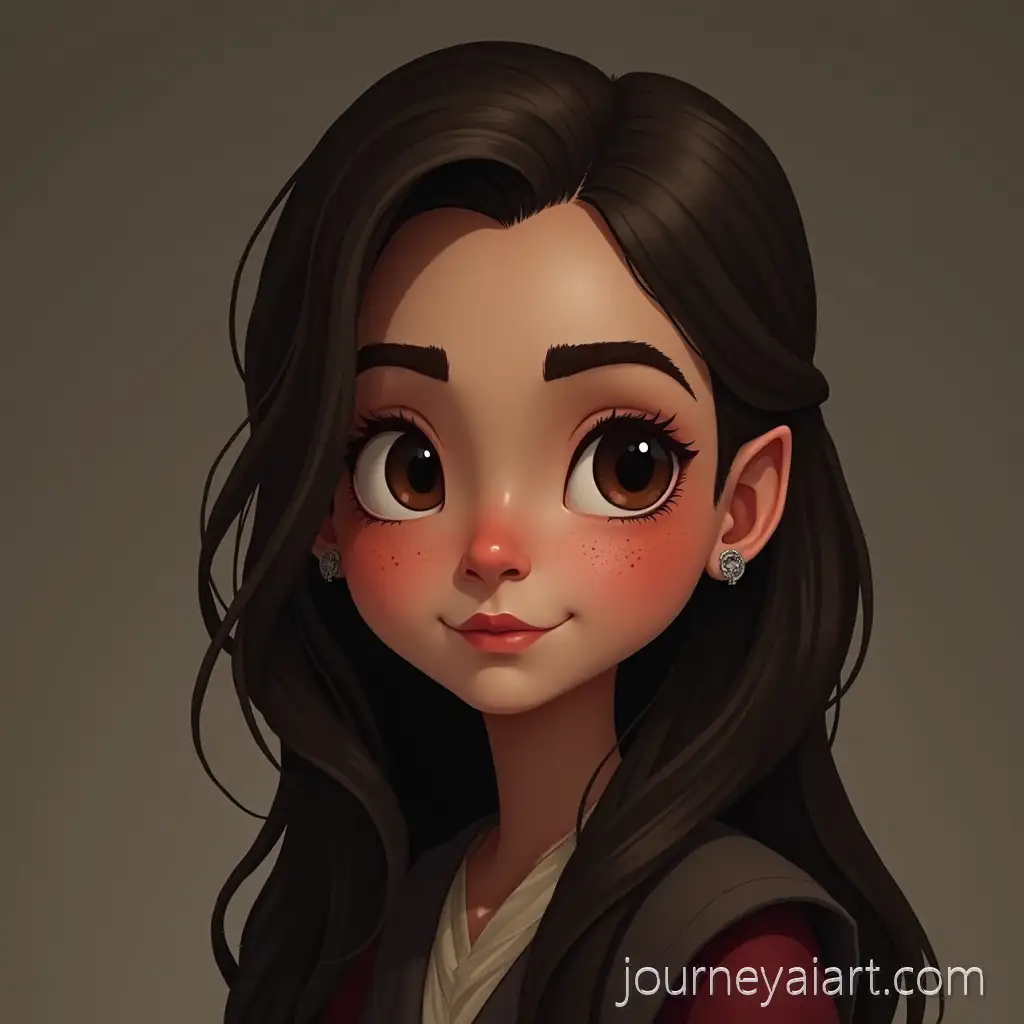 Game-of-ThronesAI-Image-Prompt-Expansion-Inspired-Female-Avatar-with-Dark-Brown-Hair-and-Freckles
