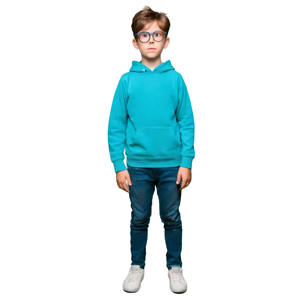 PNG-Image-of-Schoolboy-with-Chestnut-Hair-and-Glasses-in-Turquoise-Hoodie