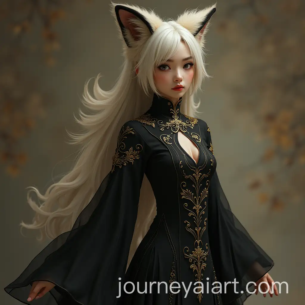Mystical-Woman-with-Fox-Ears-in-Elegant-Black-Qipao