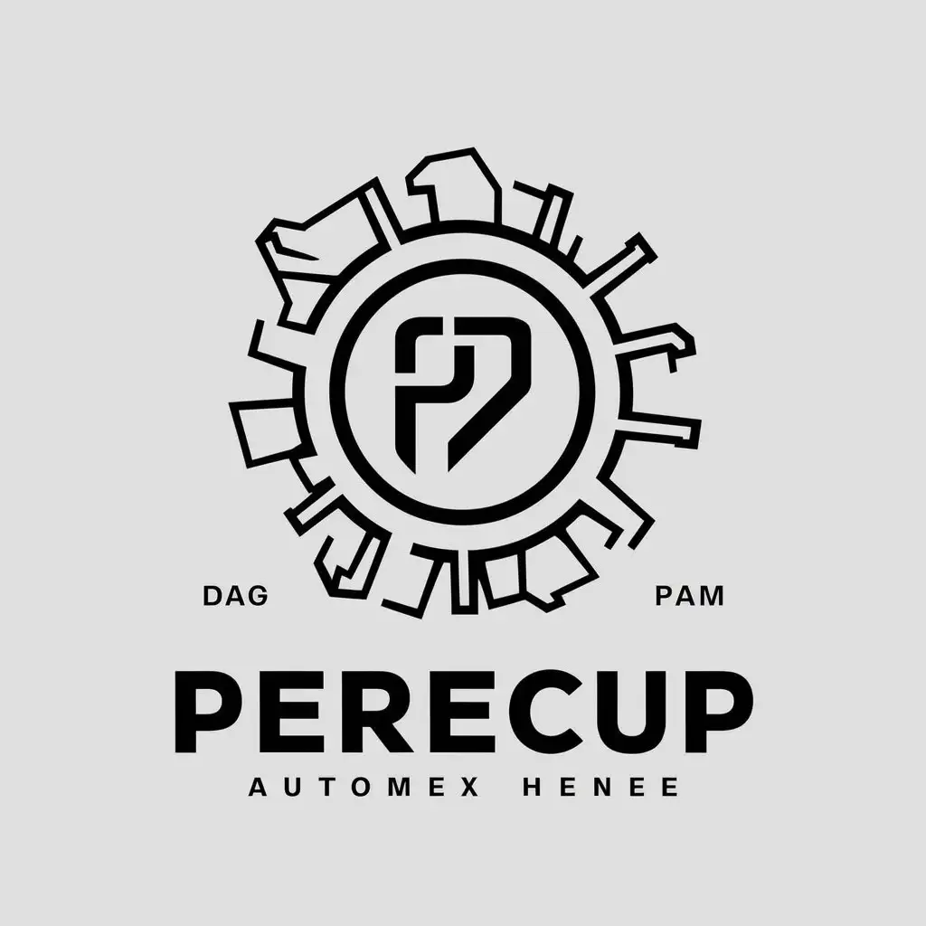 a vector logo design,with the text "Perecup", main symbol:DAG_05,complex,be used in Automotive industry,clear background