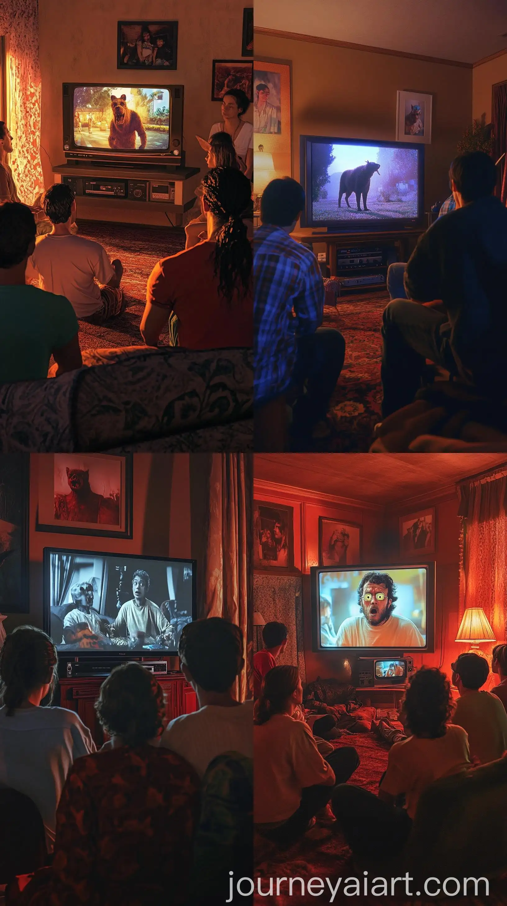 People-Watching-2000s-Chupacabras-Documentary-in-Vintage-Living-Room