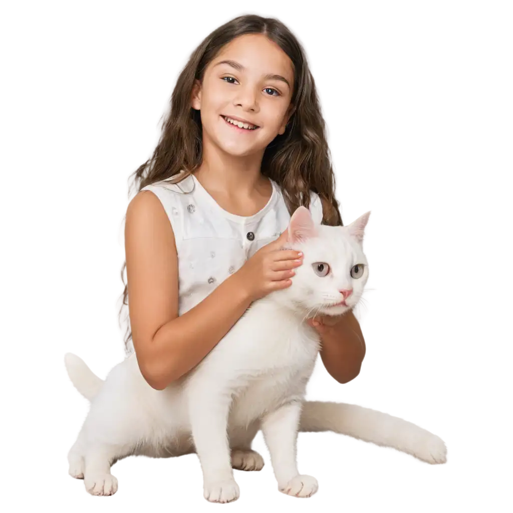 PNG-Image-of-Bia-a-Happy-and-Smart-10YearOld-Girl-with-Her-White-Zigzag-Cat