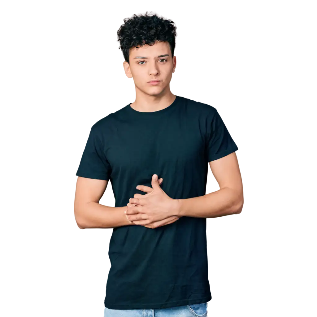 black t-shirt