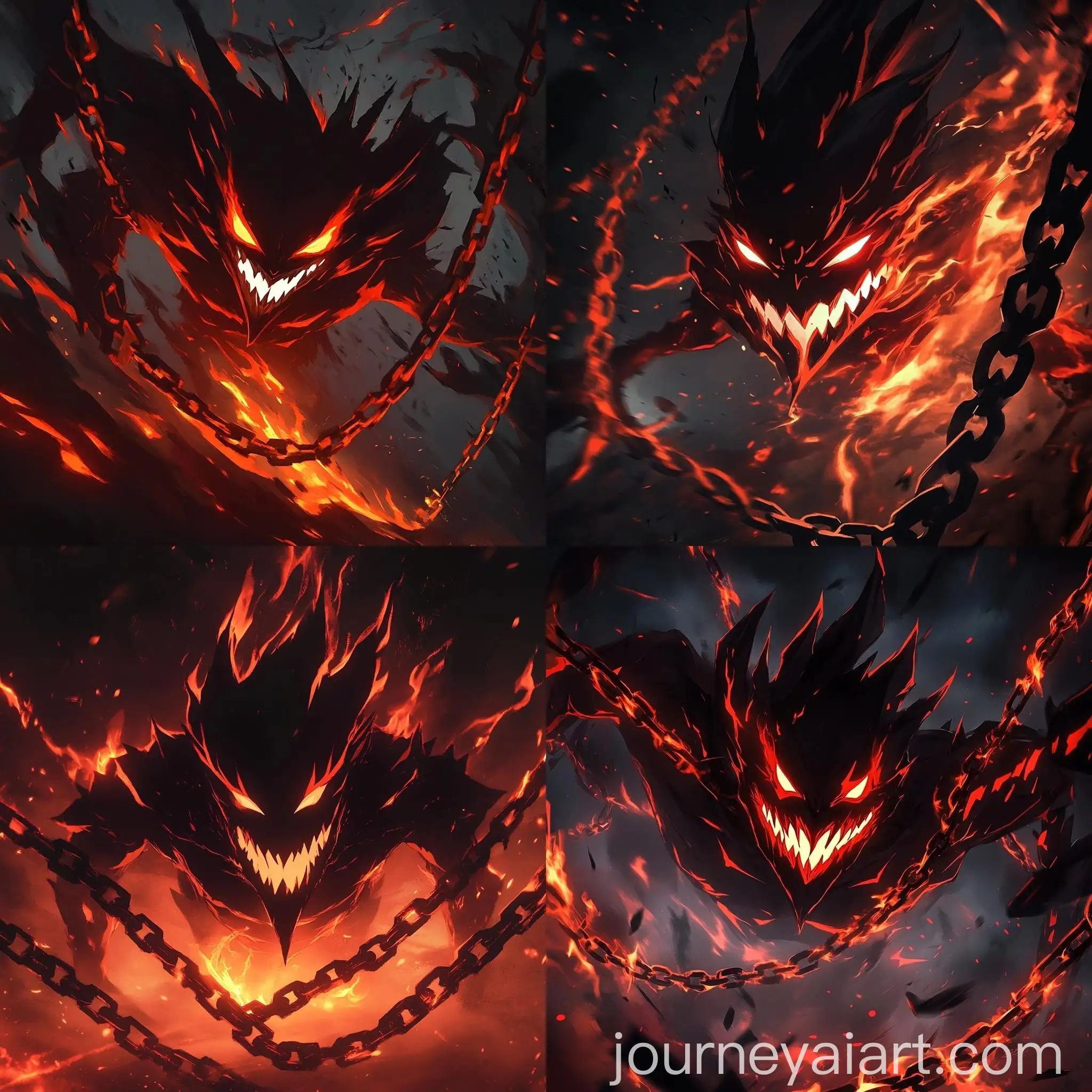 Anime-Character-with-Glowing-White-Eyes-and-Big-Chains-in-Black-and-Red