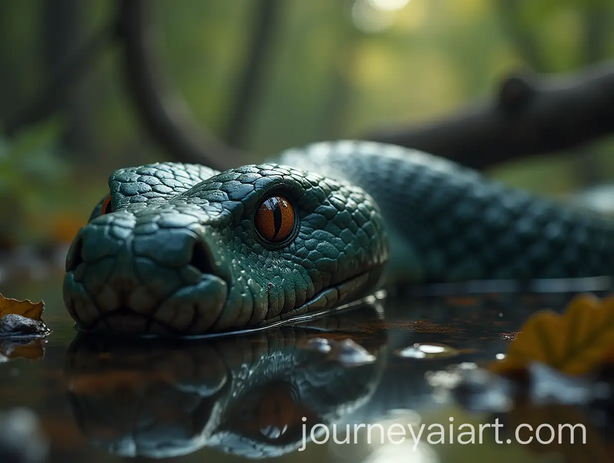 Majestic-Giant-Snake-in-a-Lush-Jungle-Landscape