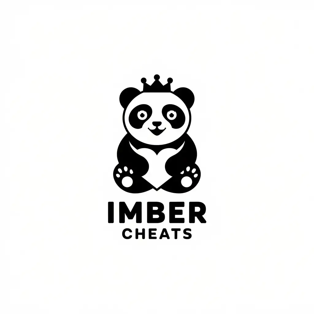 LOGO Design for Imber Cheats Panda Minimalistic Style for Entertainment Industry