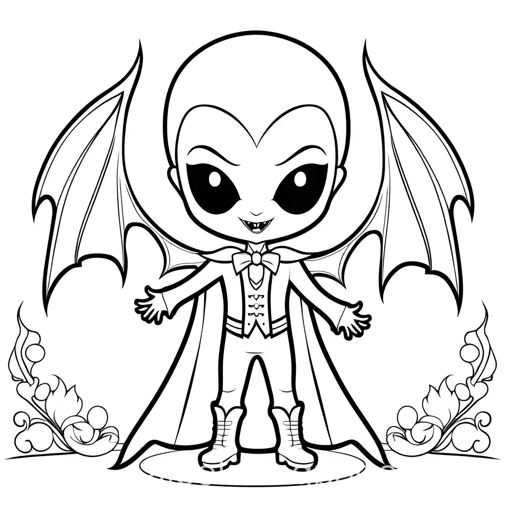 KidFriendly-Coloring-Pages-of-Cute-Vampires-with-Capes-Fangs-Bats-and-Coffins