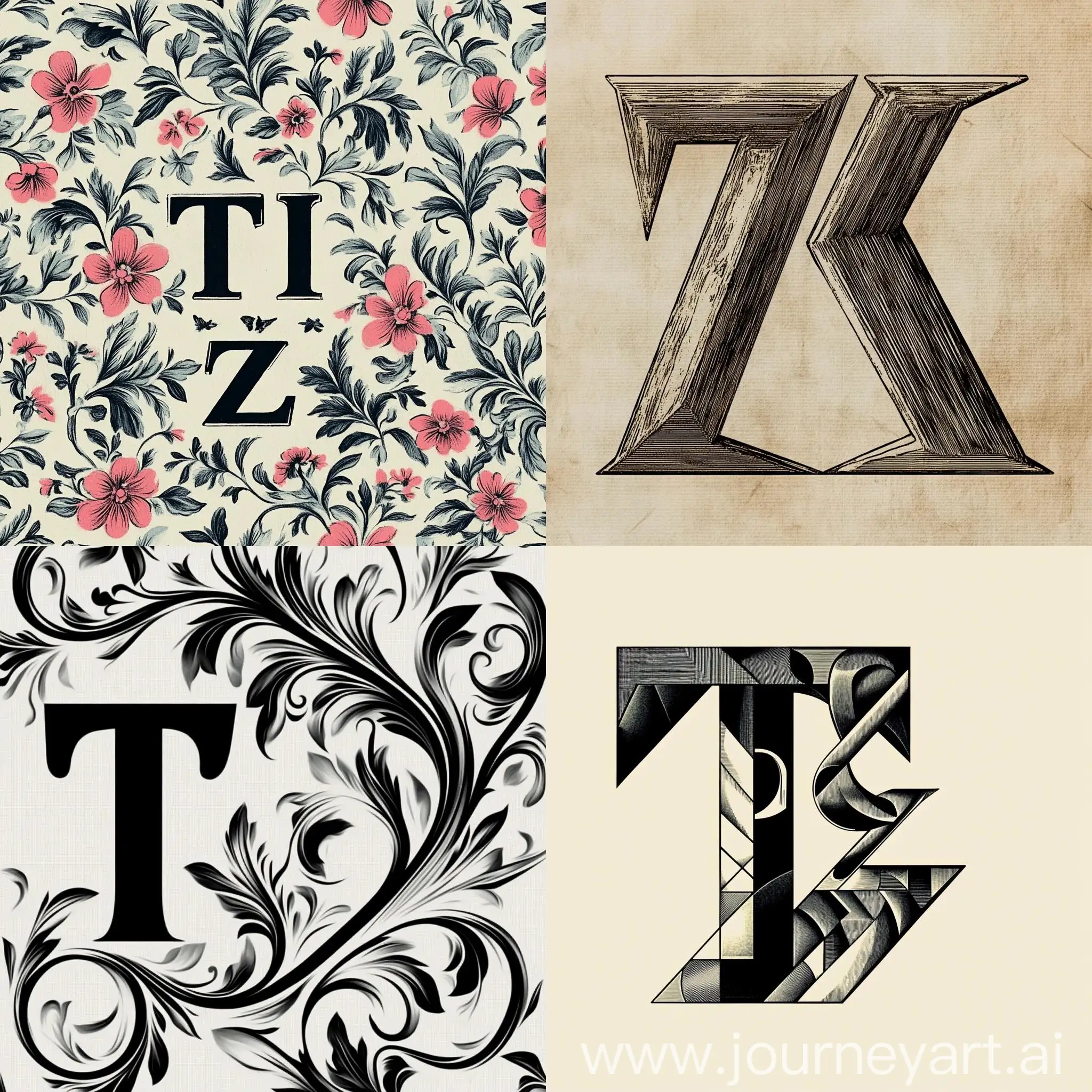 Abstract-Wallpaper-Design-with-T-Z-and-D-Letters