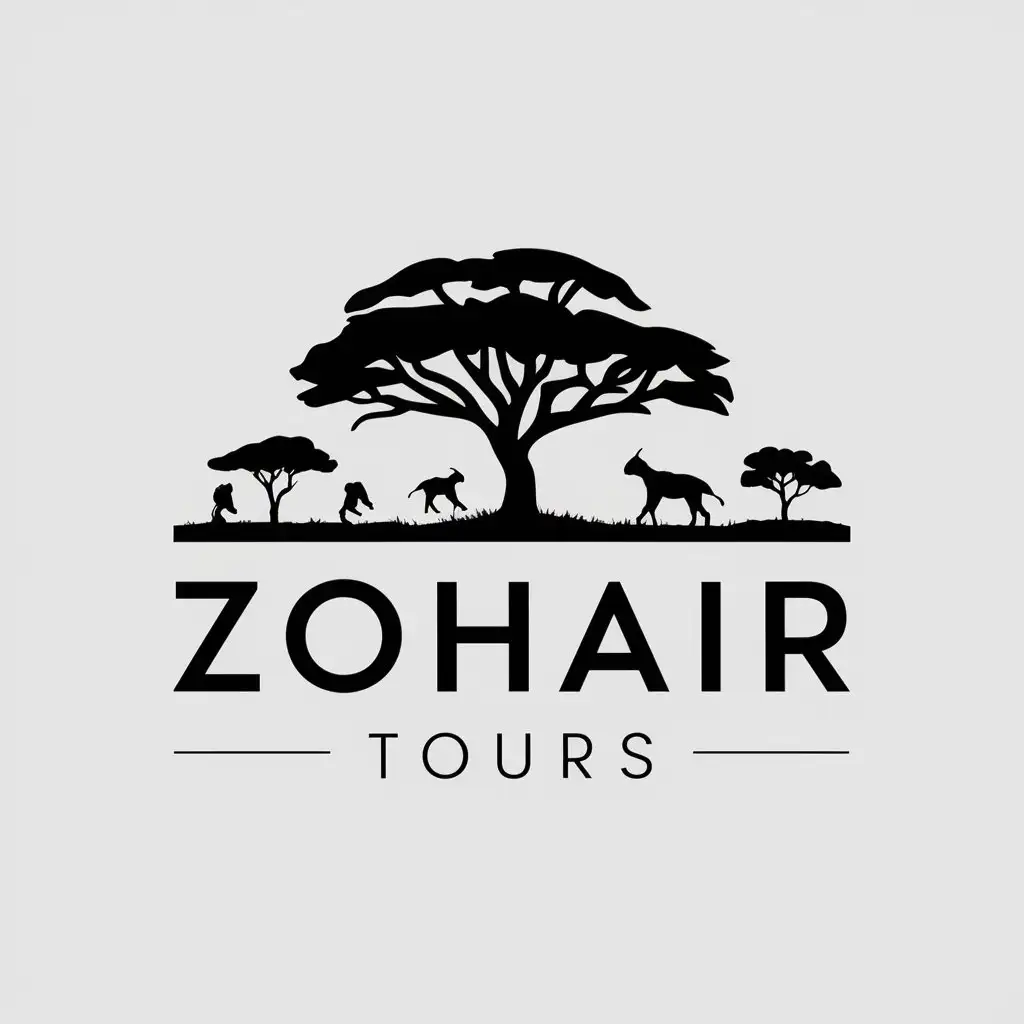 LOGO Design For ZOHAIR TOURS Serengeti Park Inspired Vector Logo