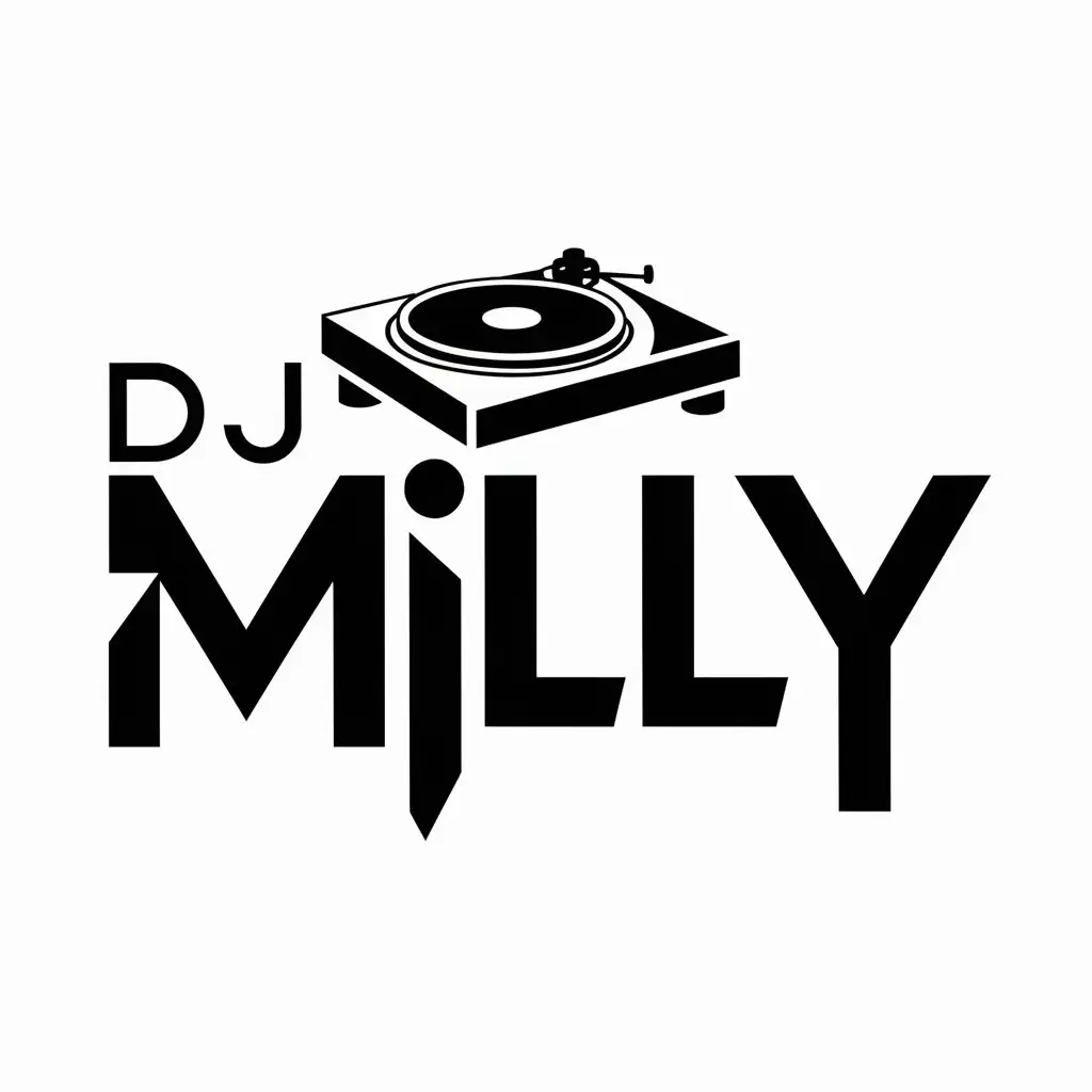 Bold and Masculine DJ Logo Design for MILLY