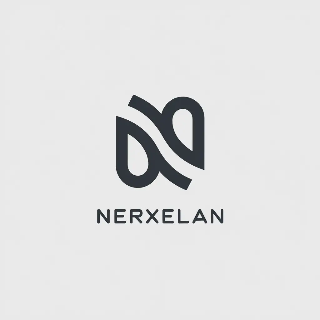 LOGO Design for Nerxelan Abstract Shapes Minimalistic Style with Clear Background