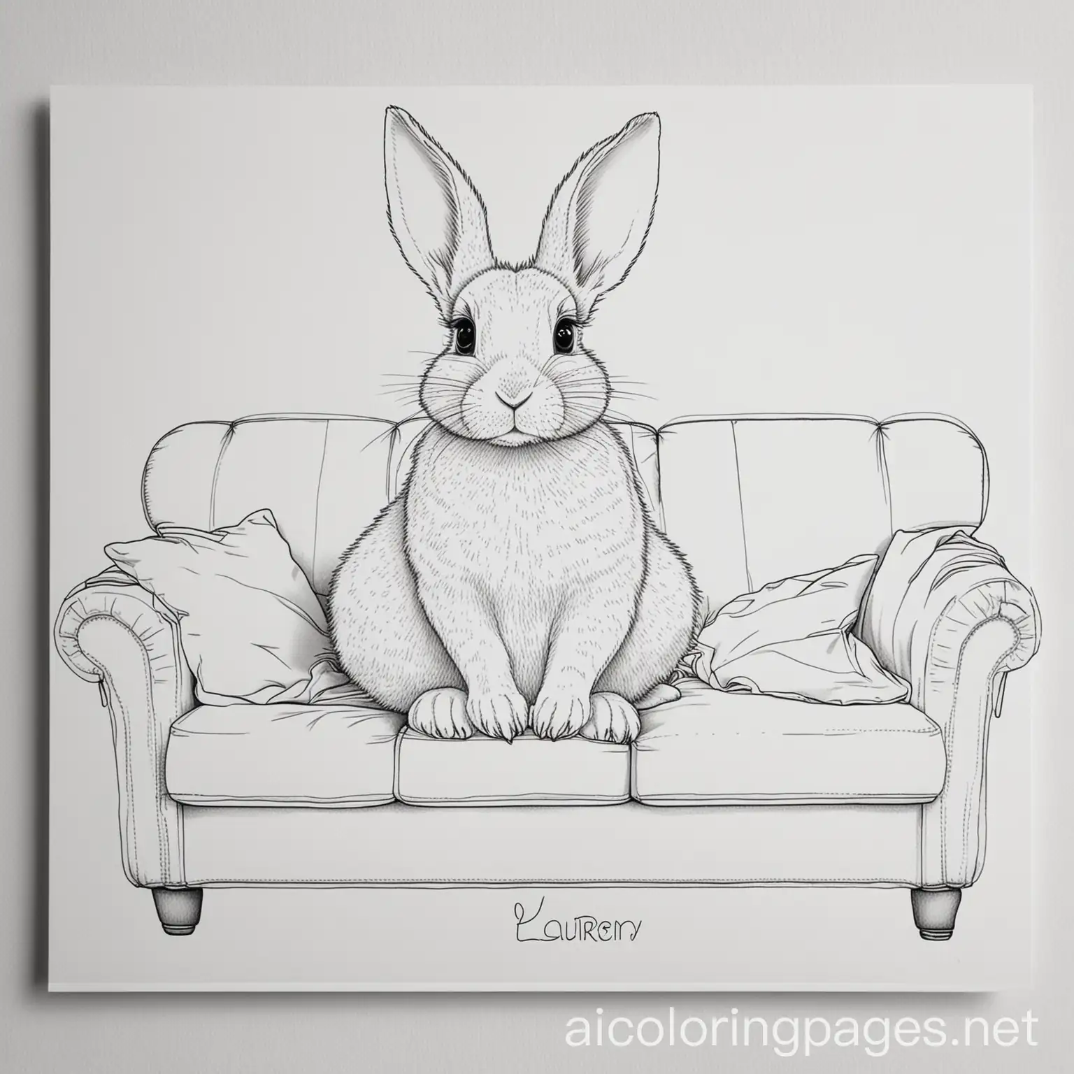 Bunny-Coloring-Page-Lauren-Sitting-on-Sofa-Line-Art-for-Kids