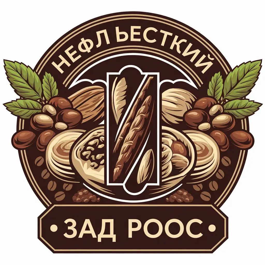 a vector logo design,with the text "Неизвестный запрос", main symbol:Nuts dried fruits coffees,Moderate,clear background