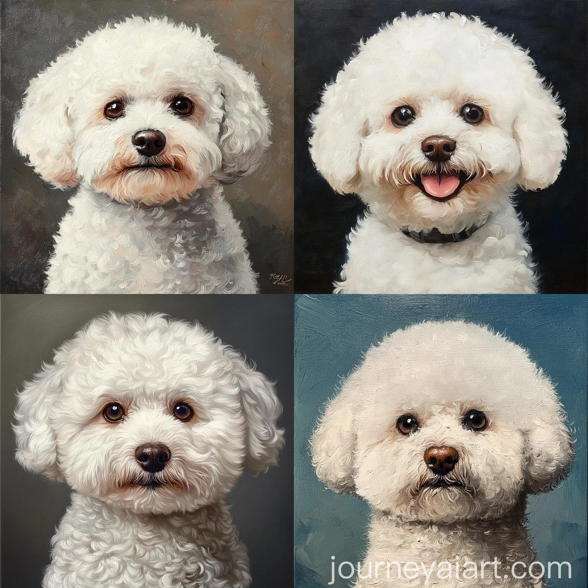 Bichon-Frise-Dog-Sitting-in-Sunlit-Garden