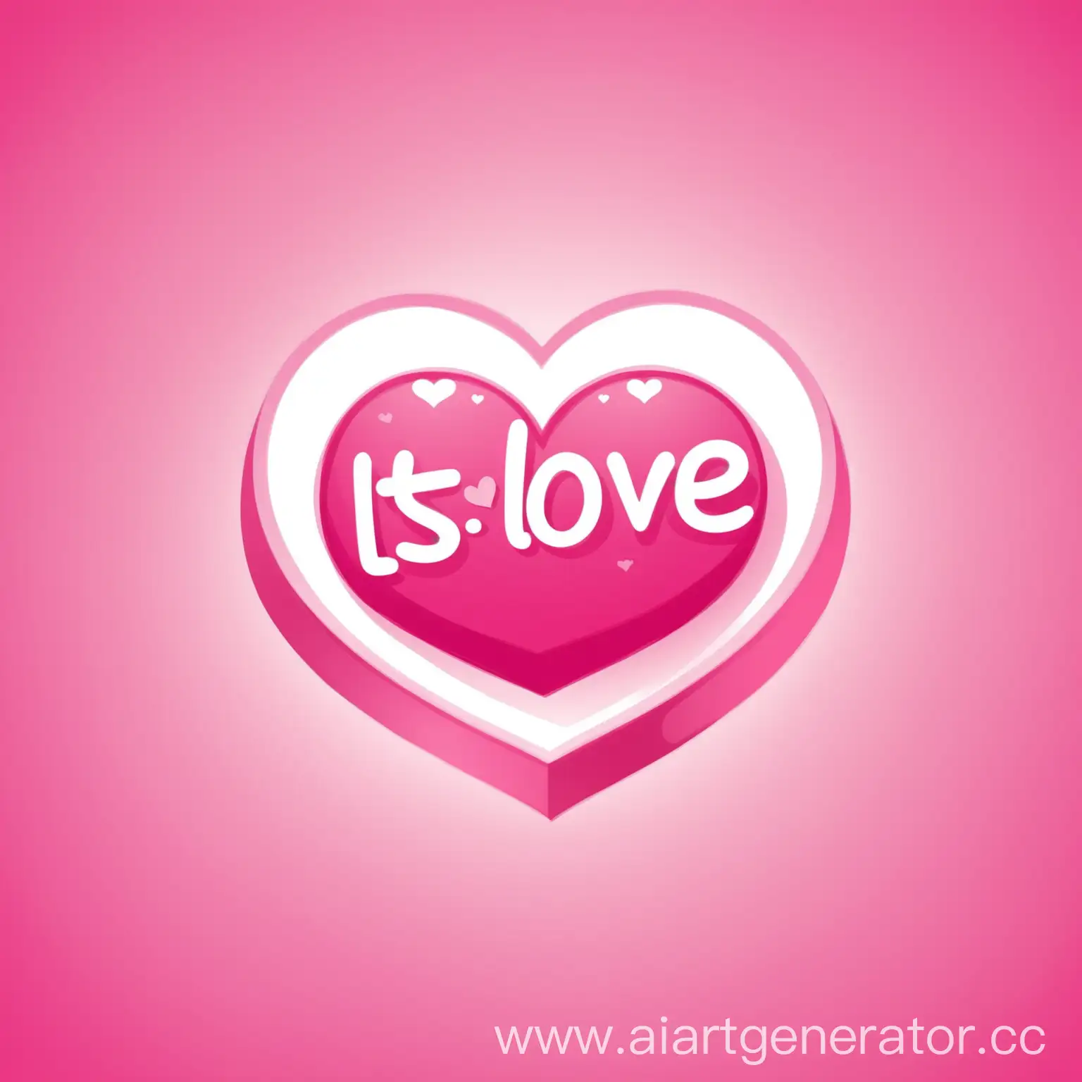 Colorful-Pink-Avatar-with-Heart-and-itslove-Inscription