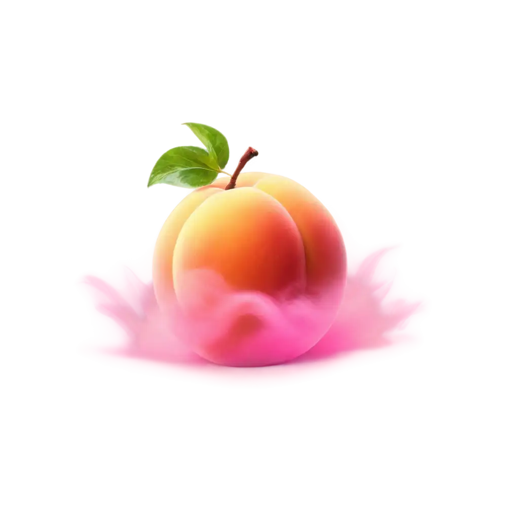 Realistic-Peach-Surrounded-by-Pink-Smoke-PNG-Image-Creation