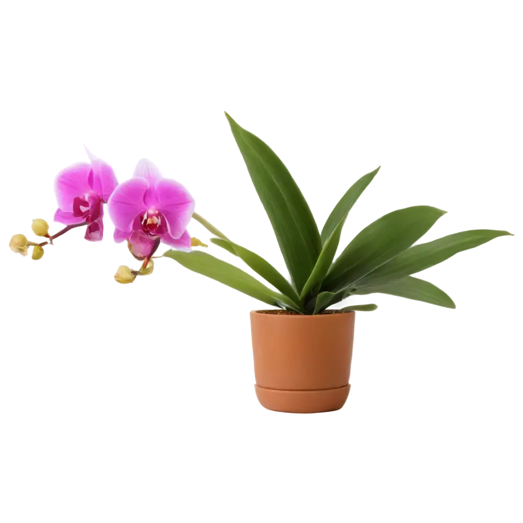 Orchid-in-a-Small-Pot-PNG-HighQuality-Transparent-Image-for-Versatile-Use