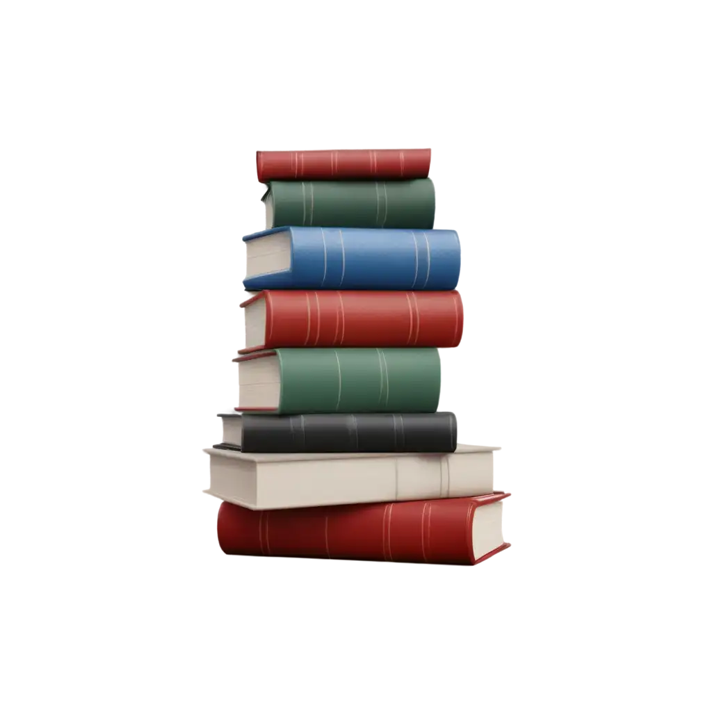 Photorealistic-PNG-Image-of-a-Small-Stack-of-Books-High-Resolution-Octane-Render