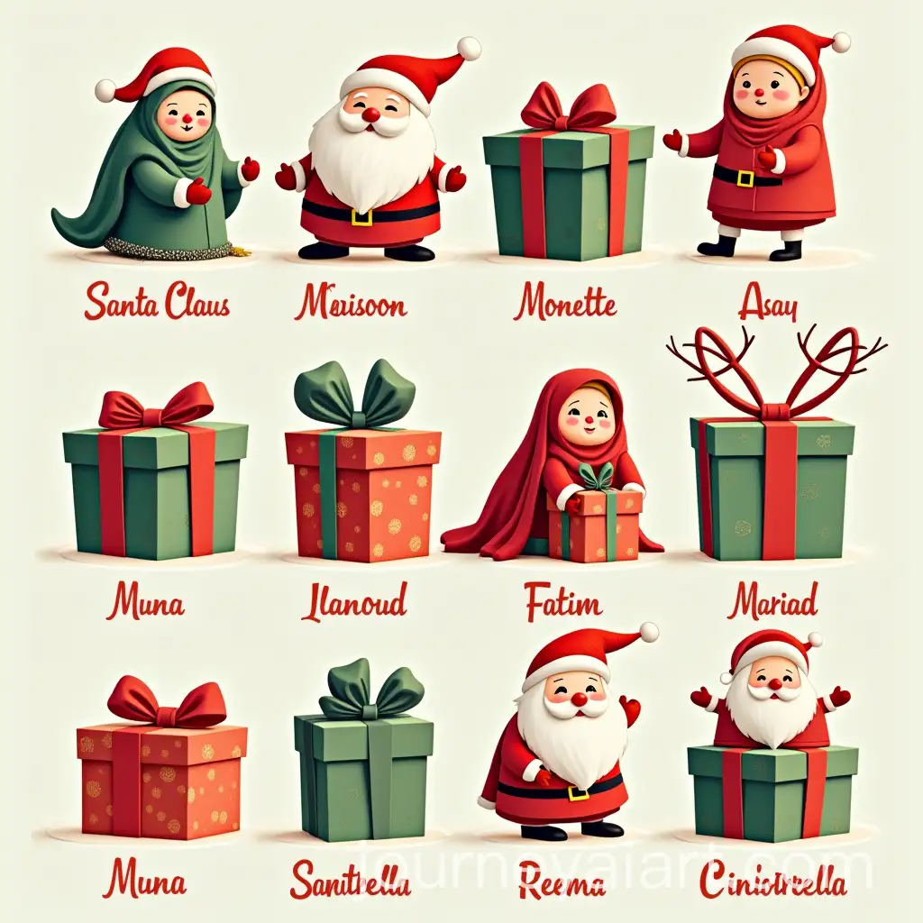 Santa-Claus-Poster-with-Personalized-Gifts-for-Family-and-Friends