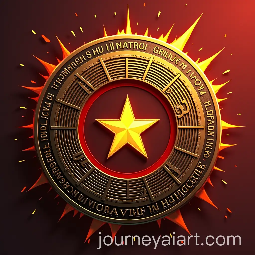Digital-Currency-Coin-with-Dynamite-Symbol-in-Red-Black-and-Yellow