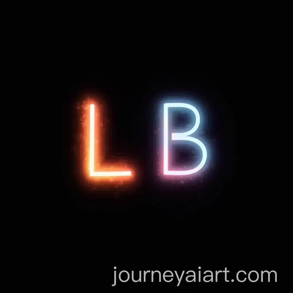 Humorous-Channel-Logo-with-Bright-L-and-B-Letters-on-Black-Background