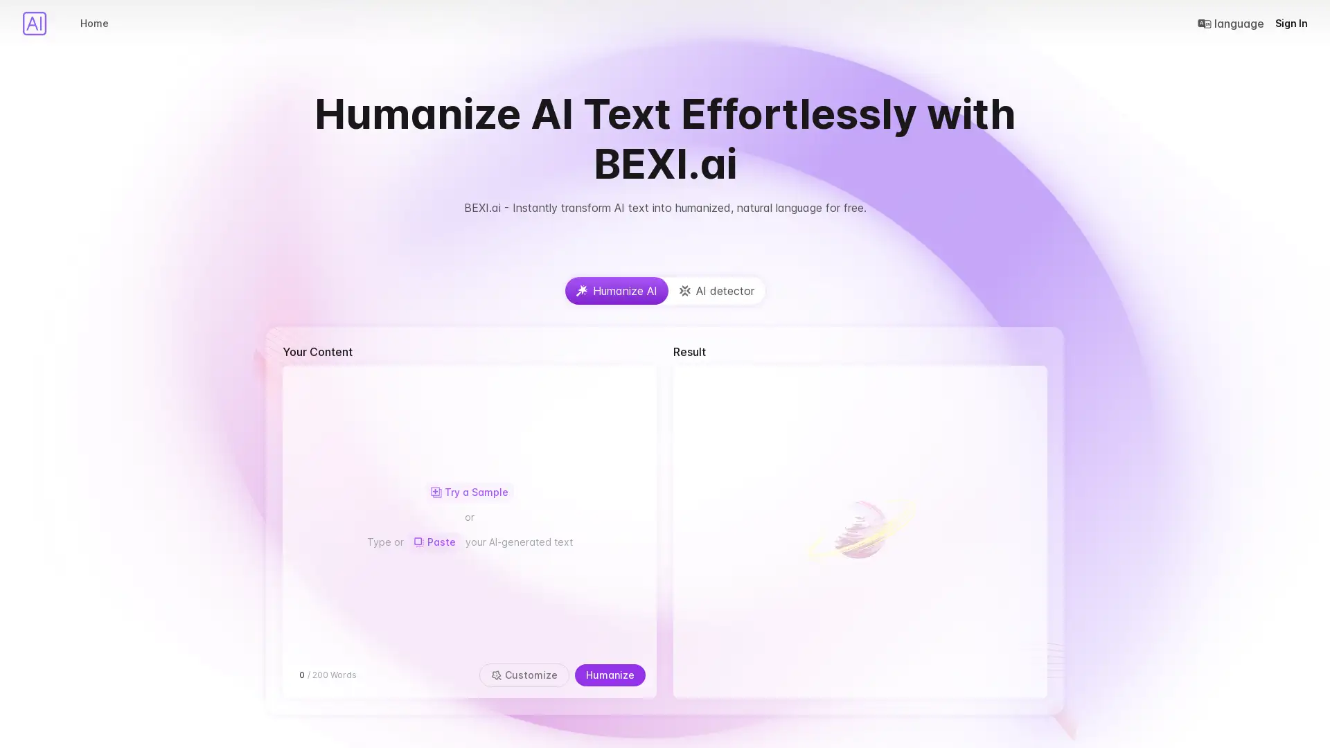 Transform AI text into natural, human-like language effortlessly.