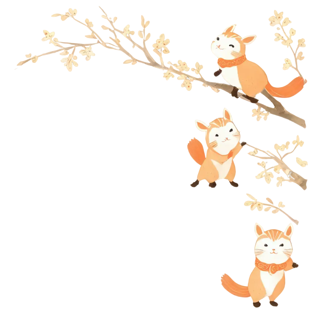 Traditional-Chinese-Style-Background-with-Cute-Little-Animals-PNG-HighQuality-Versatile-Image-Format