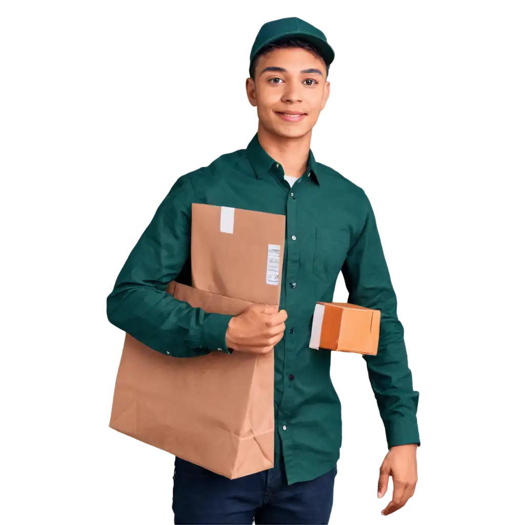 Young-Person-Bringing-Parcel-to-Send-at-Post-Office-PNG-Image-Concept