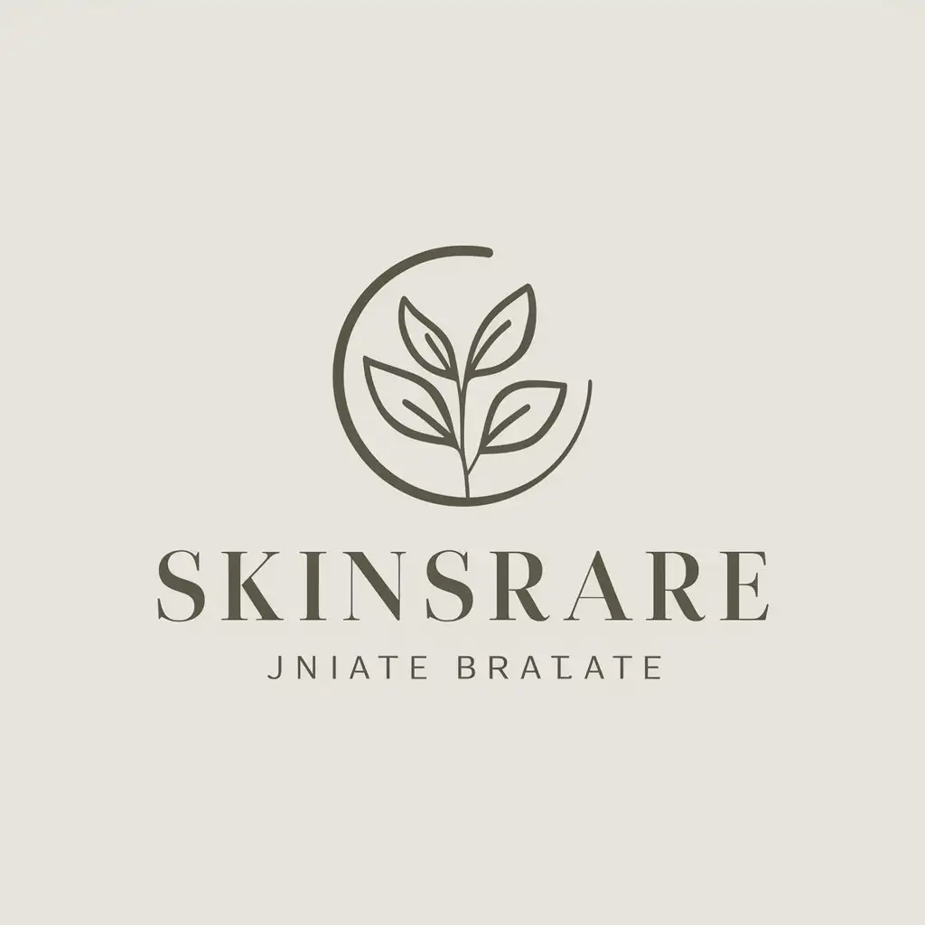 LOGO Design For Minimalist Skincare Clean and Natural with Soft Modern Aesthetic