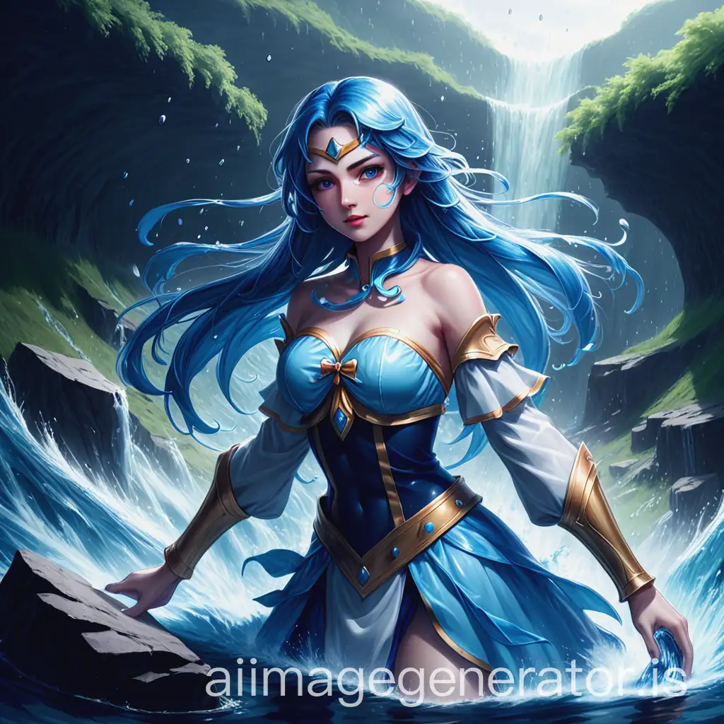 Heroine-Emerging-from-Ocean-Waves-with-Mystical-Water-Powers