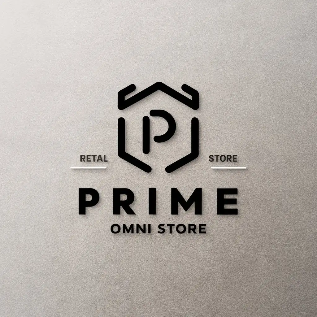 LOGO Design for Prime Omni Store Clean and Modern Vector Logo for Retail Industry