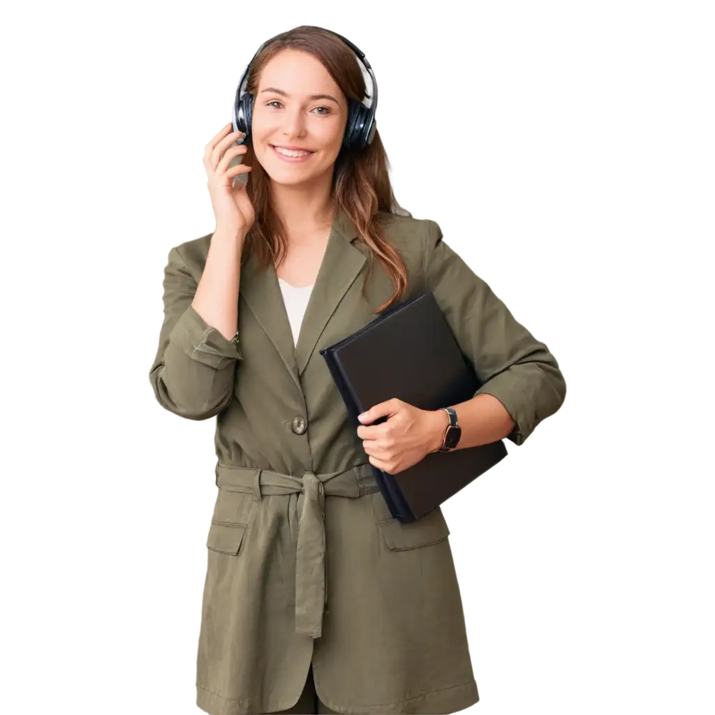 HighQuality-PNG-Image-of-a-Beautiful-Female-Travel-Consultant-with-Headphones