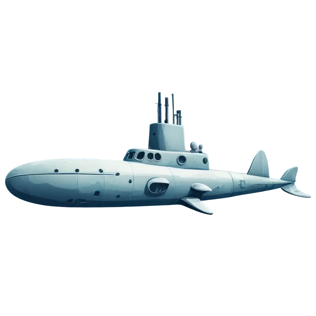 White-Cartoon-Submarine-PNG-for-Creative-Projects-and-Digital-Art