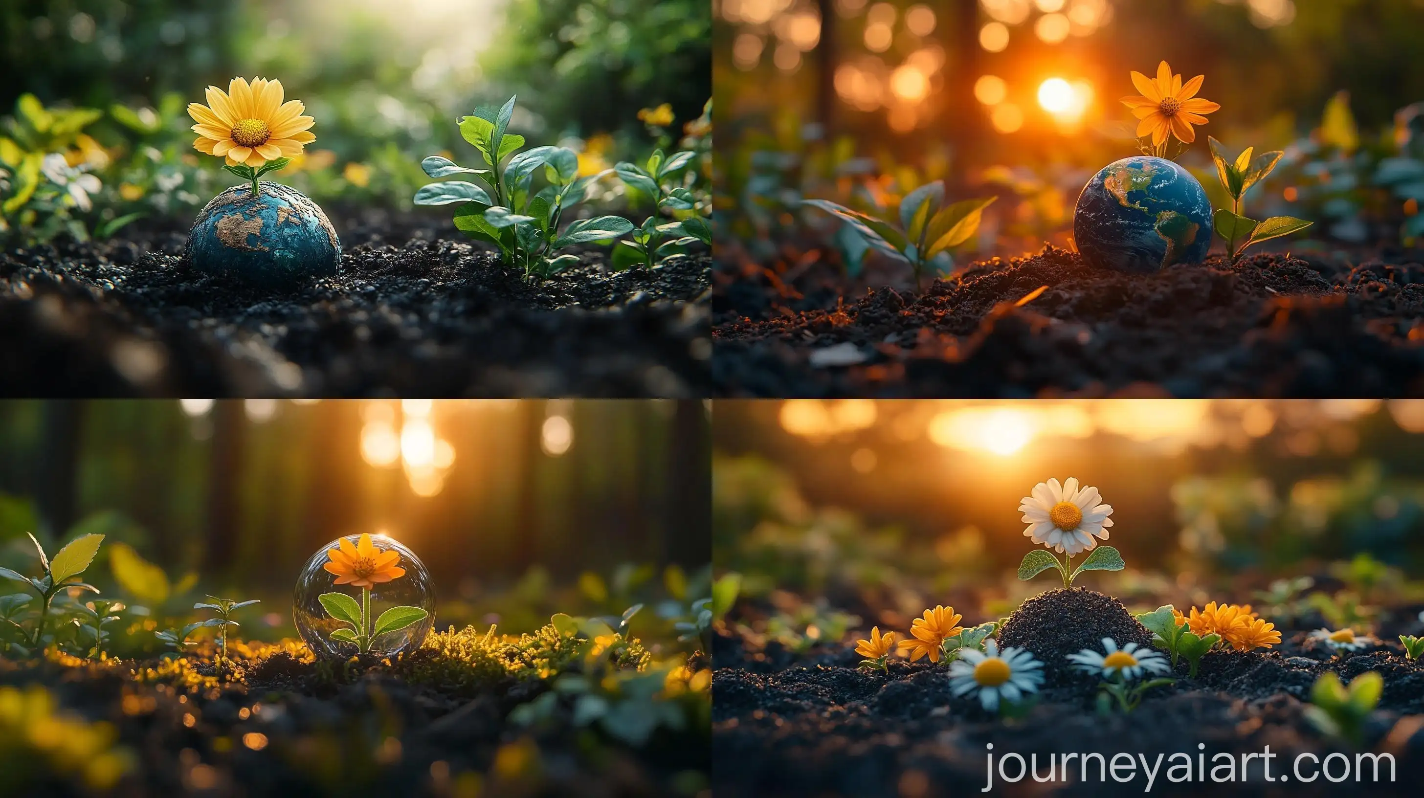 Lush-Forest-Landscape-with-Blooming-Earth-Day-Celebration