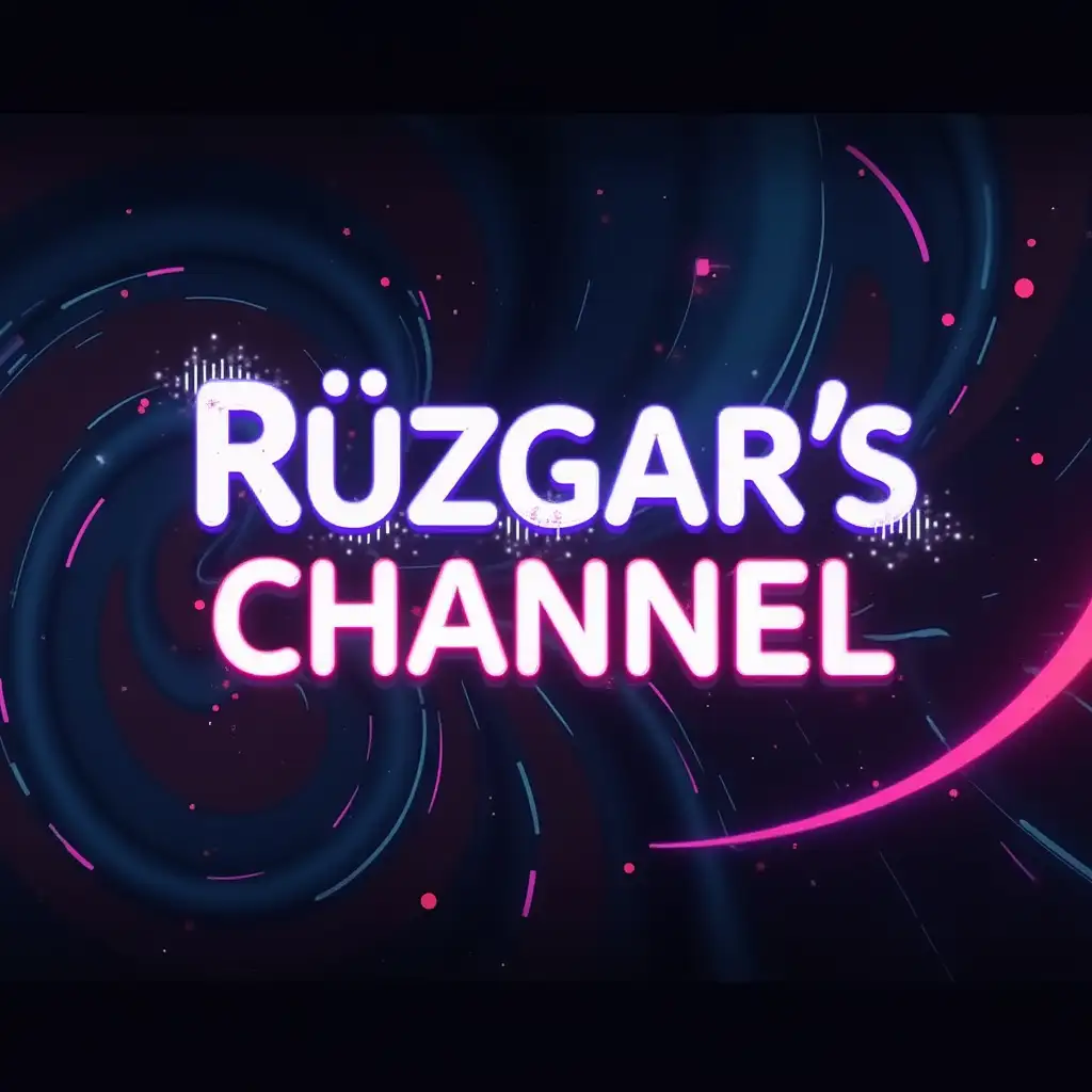 Visuals: A dynamic, animated background with swirling neon or futuristic patterns. Bold title text appears: “Rüzgar’s Channel” with a quick zoom-in effect. Effects: A burst of particle effects or light flares on the text appearance. Audio: An energetic sound effect or a short drum roll leading into the next scene.