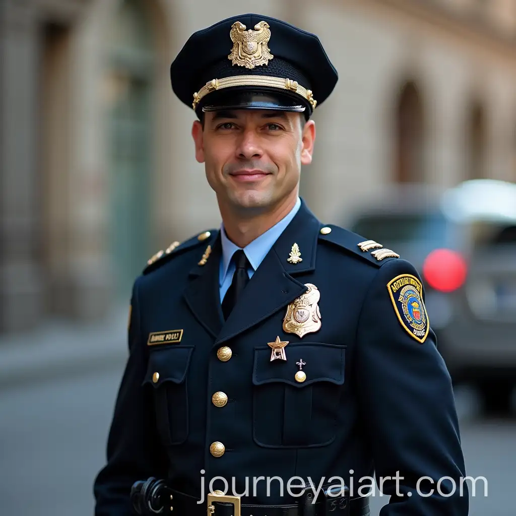 Police-Officer-in-Uniform-Standing-Proudly