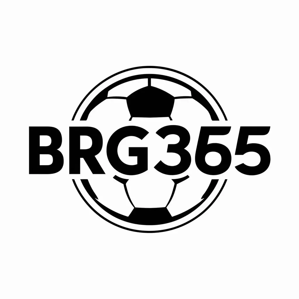 a vector logo design,with the text "BRG365", main symbol:soccer,Moderate,be used in Sports Fitness industry,clear background