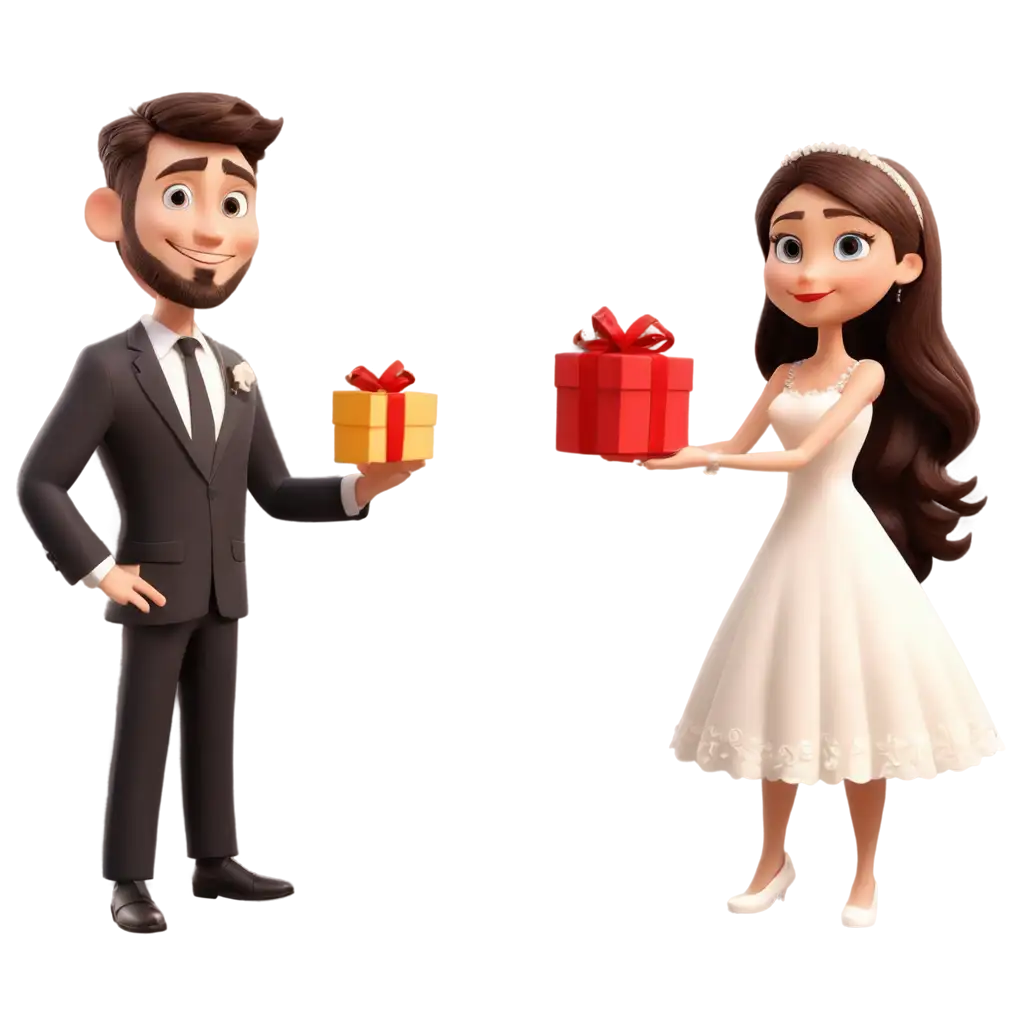 Cartoon-Groom-Giving-Gift-to-Bride-PNG-Perfect-for-Wedding-Illustrations-and-Celebrations