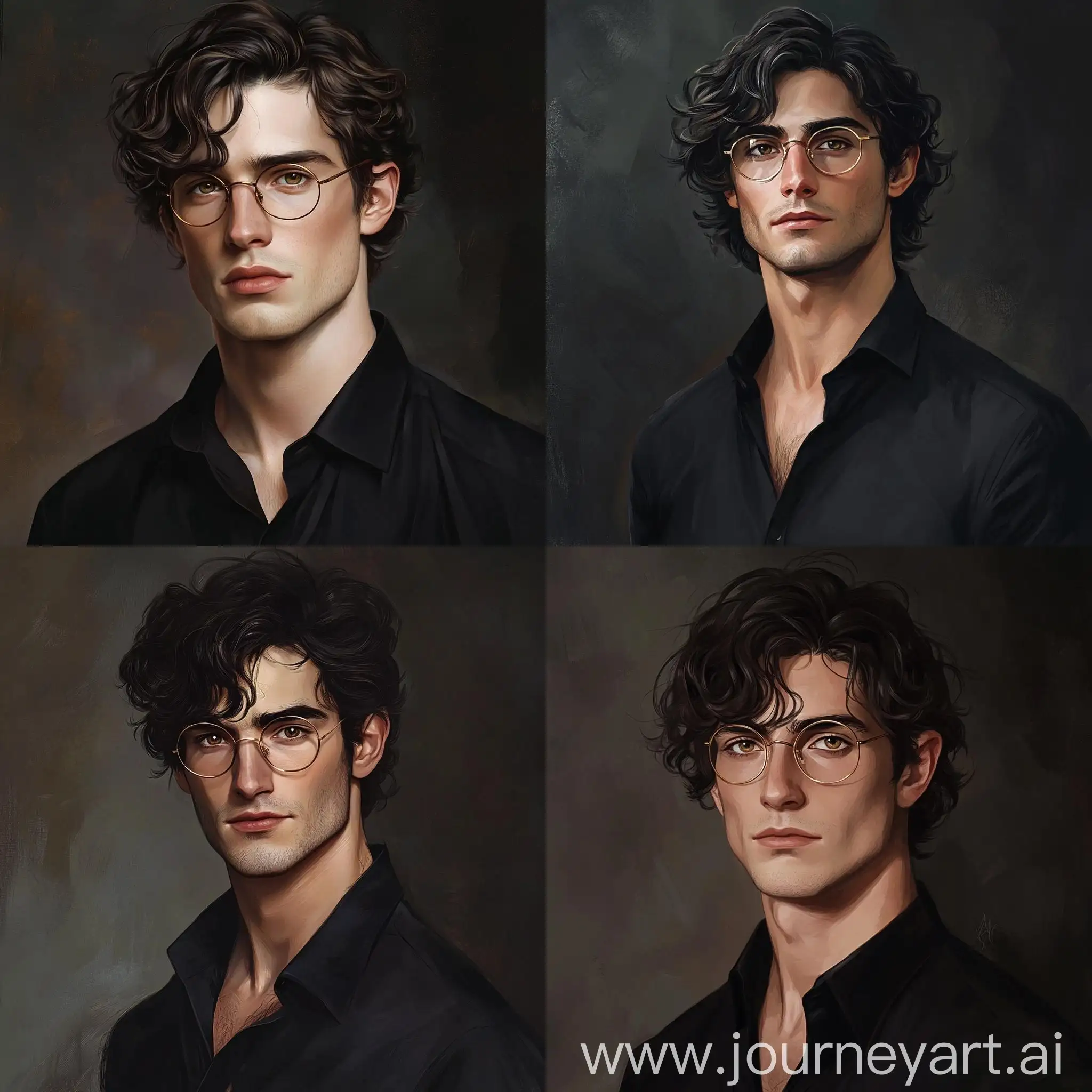 Portrait-of-a-28YearOld-Aristocrat-with-Curly-Hair-and-Golden-Eyes