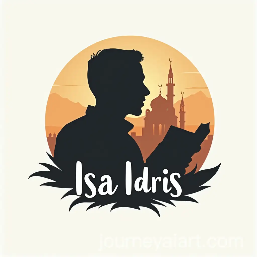 Storyteller-Silhouette-Logo-in-Front-of-Mosque