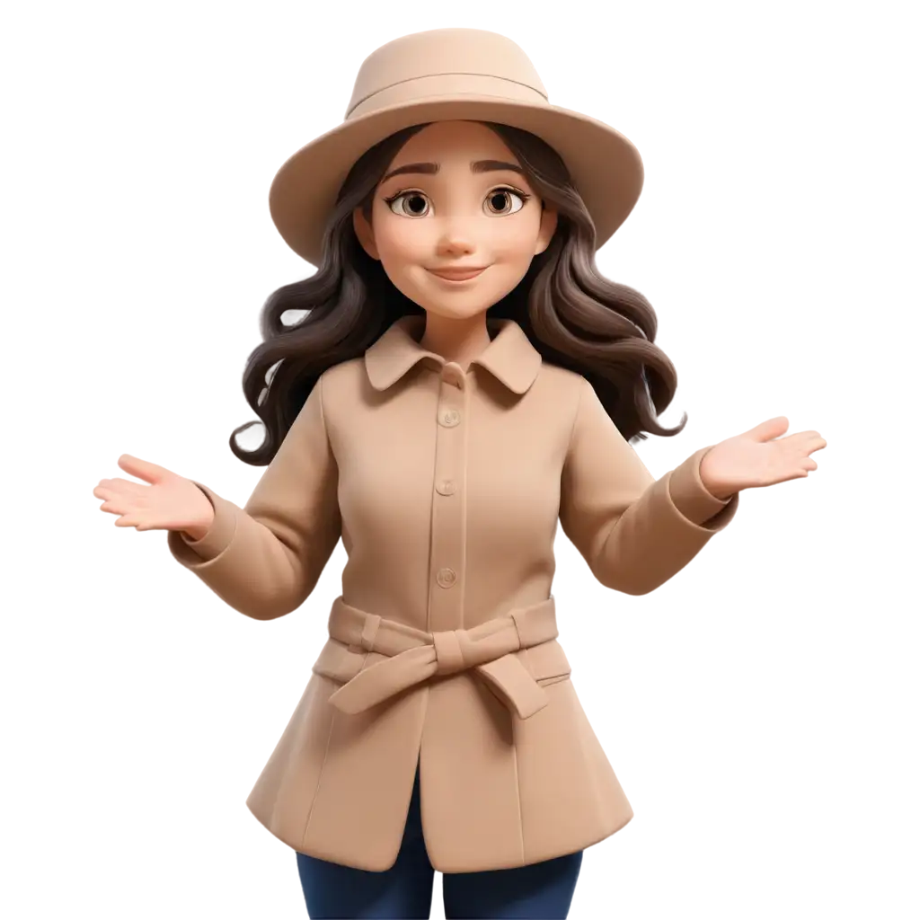 Kind-Cartoon-Girl-in-a-Hat-and-Coat-PNG-Image-for-Versatile-Applications