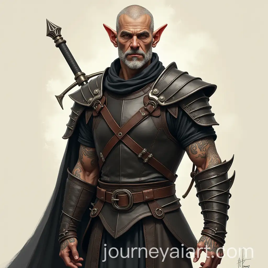 Mysterious-Dark-Elf-Warrior-in-Medieval-Leather-Armor